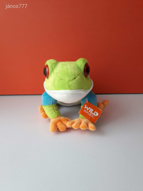 Eredeti Wild Republic BÉKA plüss kabala figura ! 27 cm-es levelibéka plüssfigura ! EXTRA ! ÉLETHŰ !!
