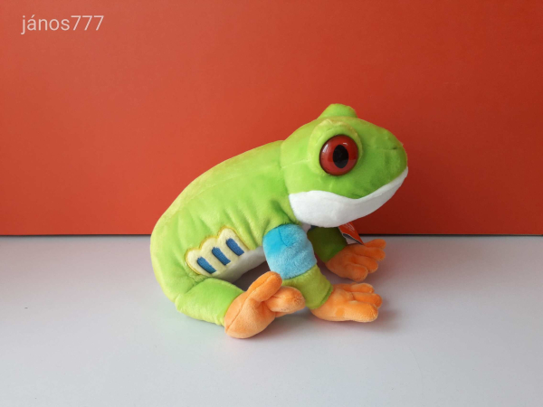 Eredeti Wild Republic BÉKA plüss kabala figura ! 27 cm-es levelibéka plüssfigura ! EXTRA ! ÉLETHŰ !!