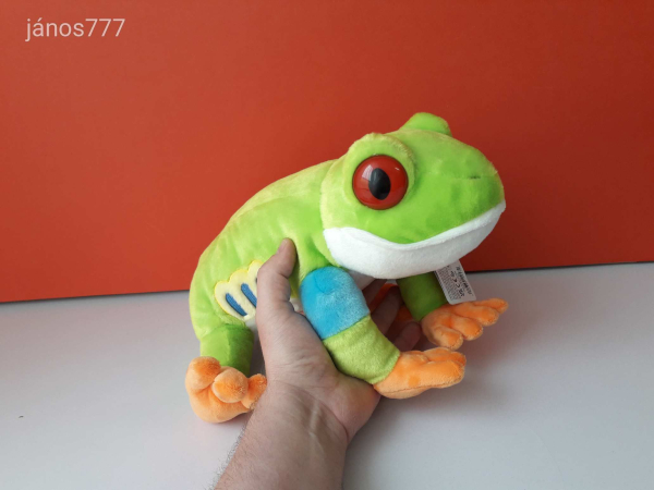 Eredeti Wild Republic BÉKA plüss kabala figura ! 27 cm-es levelibéka plüssfigura ! EXTRA ! ÉLETHŰ !!
