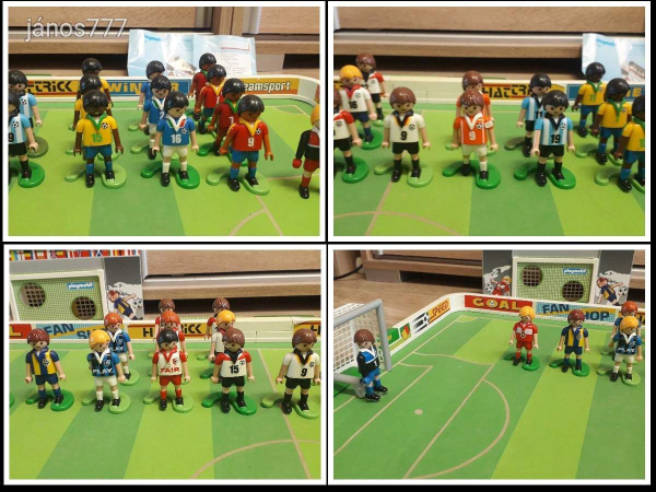 Eredeti Playmobil foci labdarúgás pálya elektromos kijelző sok figura készlet ! Playmobil 4700 4726
