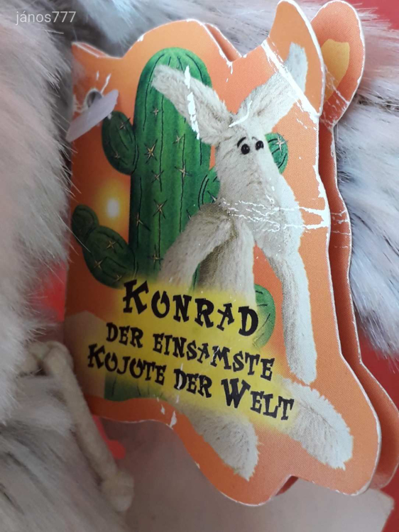 Eredeti Tip Top Toys KOJOTE Konrad PRÉRIFARKAS kabala figura 32 cm-es Gyűjteményi plüssfigura EXTRA