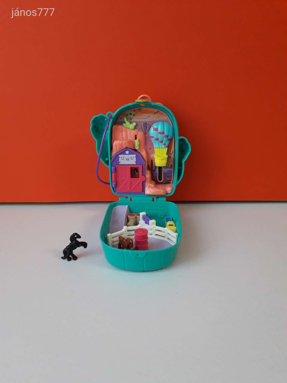 Eredeti Mattel 2019 Polly Pocket Kaktusz farm lovasudvar ház játéktér LOVARDA !!