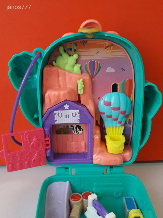 Eredeti Mattel 2019 Polly Pocket Kaktusz farm lovasudvar ház játéktér LOVARDA !!