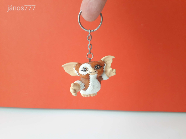 Eredeti Gremlins Szörnyecskék Gizmo kulcstartó figura ! Warner Bros 1994 ! 5cm