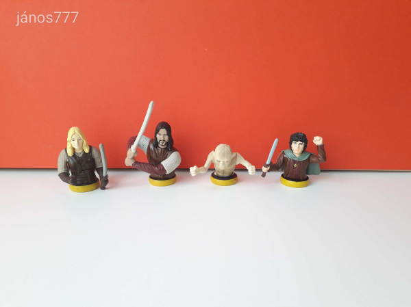 Eredeti McDonald’s Lord Of The Rings A Gyűrűk Ura 4db figura egyben !!