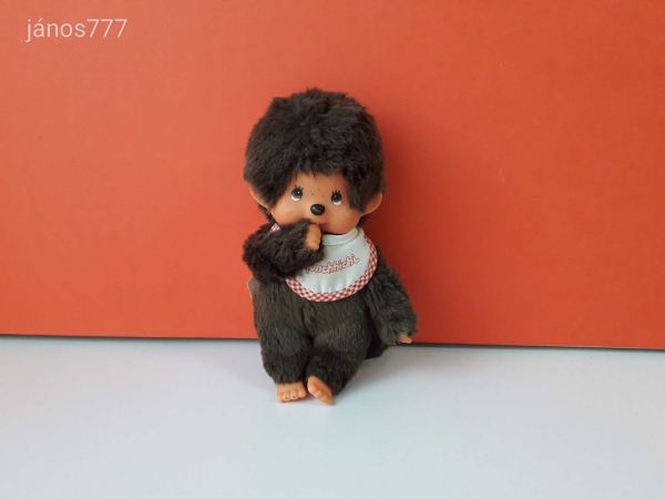 Eredeti Sekiguchi Monchhichi Moncsicsi plüss Moncsi retro kabala figura 20 cm plüssfigura EXTRA !!