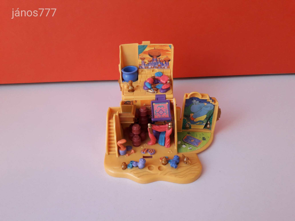 Eredeti Bluebird 1995 Polly Pocket Disney ALADDIN ház Agrabah piac retro játéktér ! EXTRA