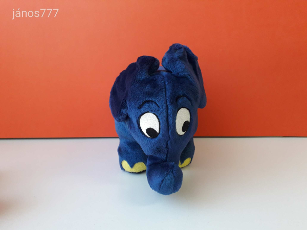 Eredeti Die Maus EGÉR + KÉK ELEFÁNT retro mesehős 2 db plüss kabala figura EXTRA