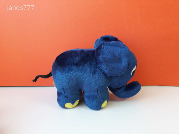 Eredeti Die Maus EGÉR + KÉK ELEFÁNT retro mesehős 2 db plüss kabala figura EXTRA