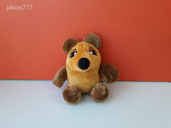 Eredeti Die Maus EGÉR + KÉK ELEFÁNT retro mesehős 2 db plüss kabala figura EXTRA