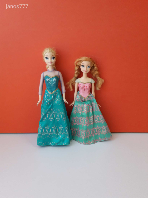 Eredeti Mattel Disney Princess Frozen Jégvarázs Elza + Anna hercegnő baba 2 db EGYÜTT
