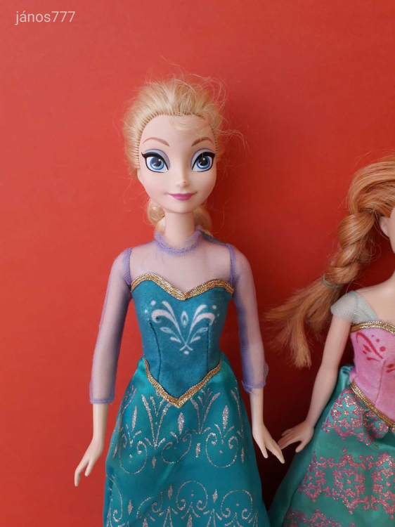 Eredeti Mattel Disney Princess Frozen Jégvarázs Elza + Anna hercegnő baba 2 db EGYÜTT