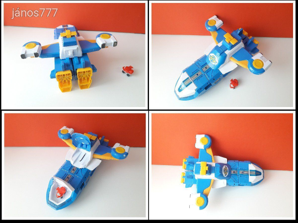 Eredeti Alpha Super Wings 3-az-1-ben World Aircraft átalakuló robot Jett repülővel !! A szárnyalók