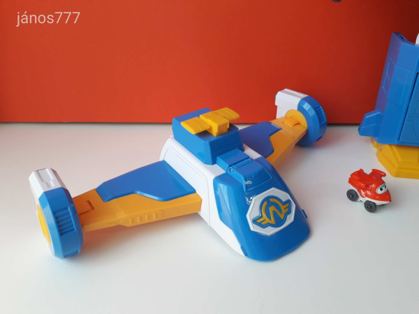 Eredeti Alpha Super Wings 3-az-1-ben World Aircraft átalakuló robot Jett repülővel !! A szárnyalók