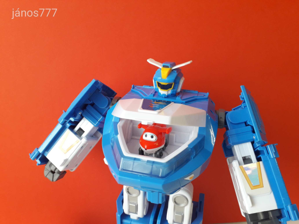 Eredeti Alpha Super Wings 3-az-1-ben World Aircraft átalakuló robot Jett repülővel !! A szárnyalók