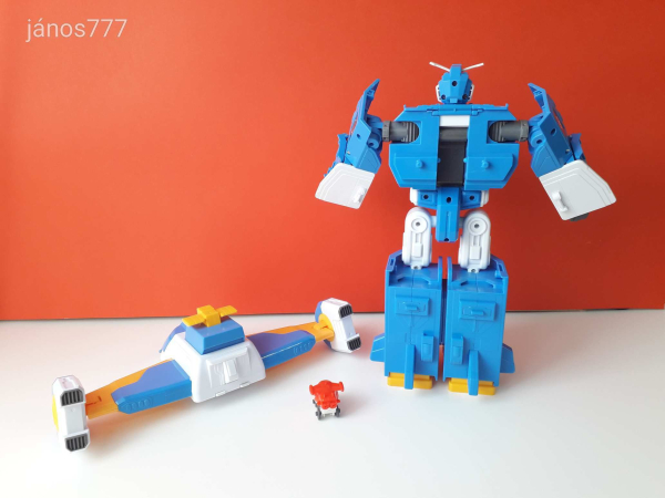Eredeti Alpha Super Wings 3-az-1-ben World Aircraft átalakuló robot Jett repülővel !! A szárnyalók