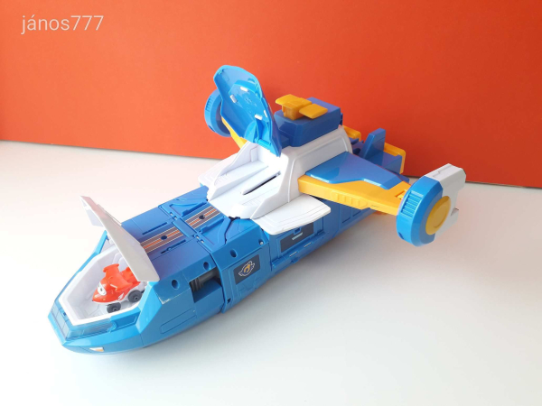 Eredeti Alpha Super Wings 3-az-1-ben World Aircraft átalakuló robot Jett repülővel !! A szárnyalók