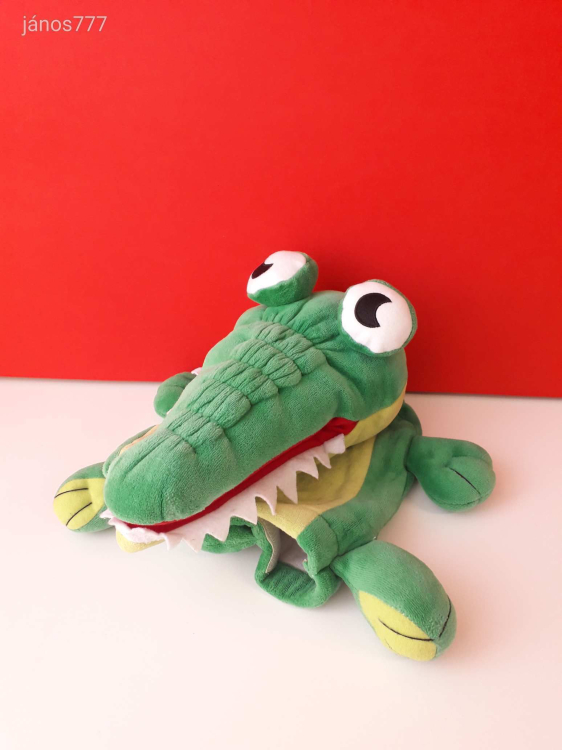 Eredeti Fashy KROKODIL báb plüss KROKI kabala figura ! 38 cm-es BÁB mozgatható szájjal ! EXTRA !