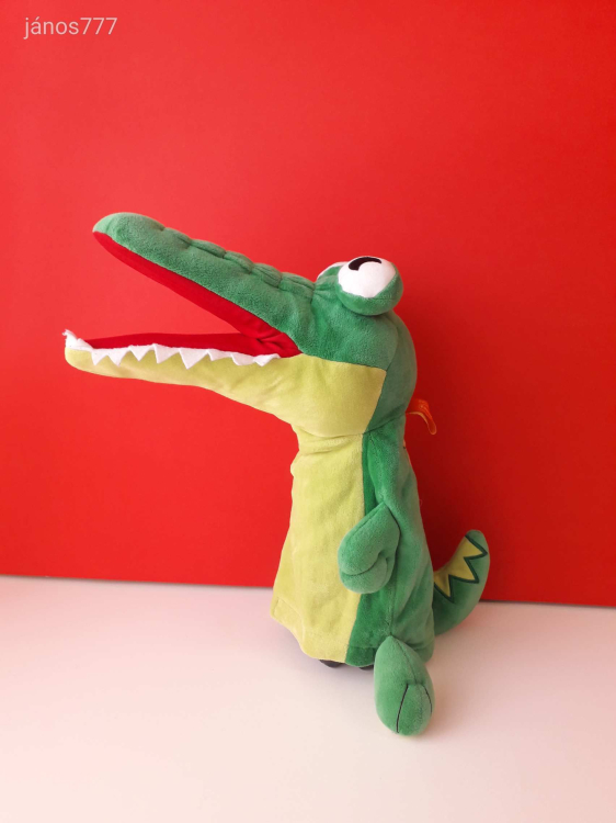 Eredeti Fashy KROKODIL báb plüss KROKI kabala figura ! 38 cm-es BÁB mozgatható szájjal ! EXTRA !