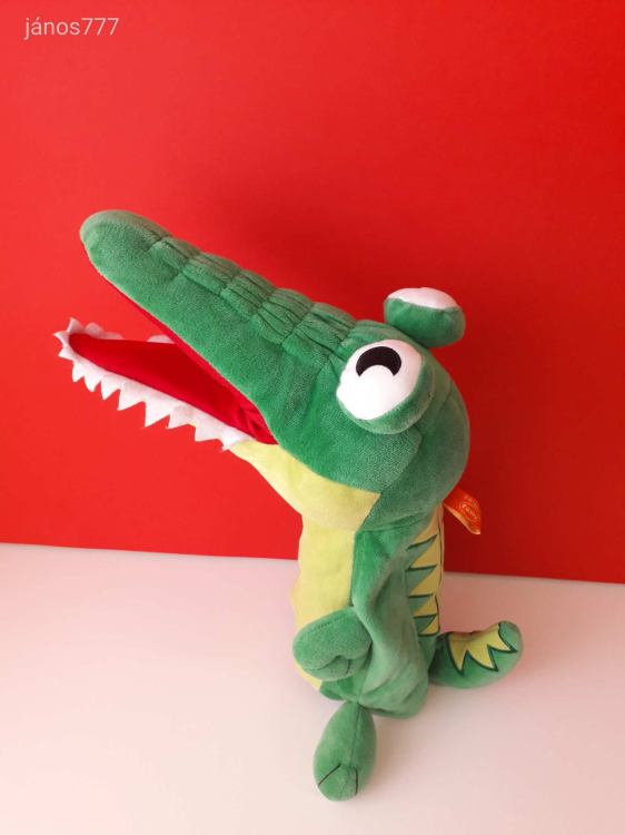 Eredeti Fashy KROKODIL báb plüss KROKI kabala figura ! 38 cm-es BÁB mozgatható szájjal ! EXTRA !