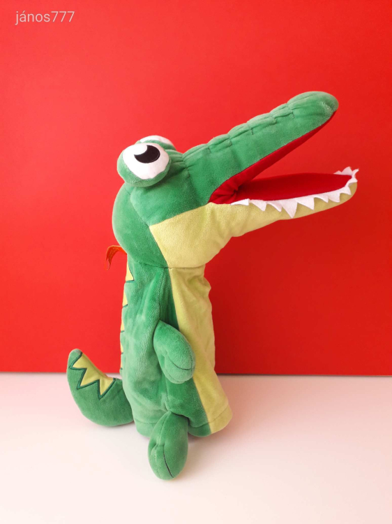 Eredeti Fashy KROKODIL báb plüss KROKI kabala figura ! 38 cm-es BÁB mozgatható szájjal ! EXTRA !