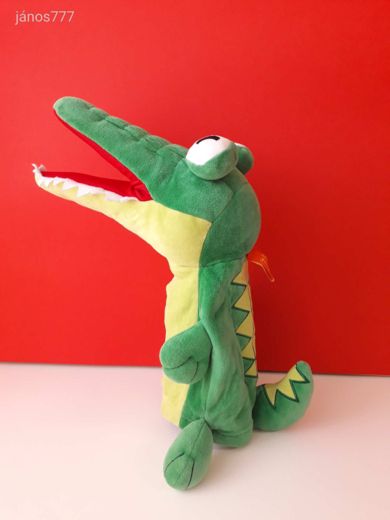 Eredeti Fashy KROKODIL báb plüss KROKI kabala figura ! 38 cm-es BÁB mozgatható szájjal ! EXTRA !