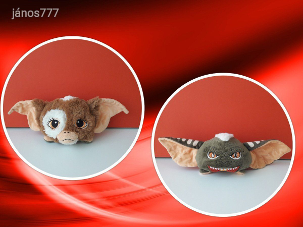 Eredeti Gremlins Szörnyecske Guzmó Szörnyecskék KIFORDÍTHATÓ plüss kabala figura EXTRA !!