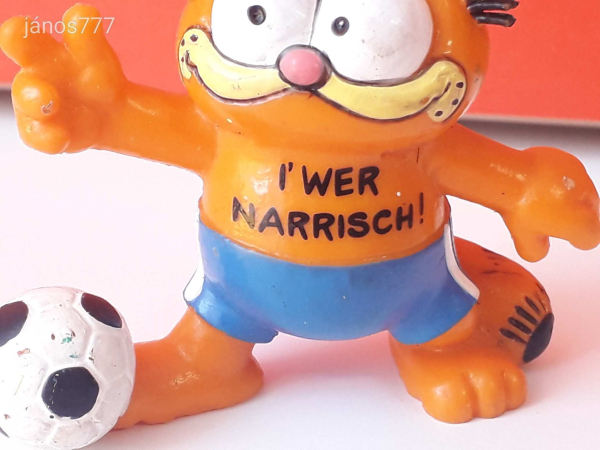 Eredeti Bully Bullyland Garfield mesefigura ! 5cm ! 1981-es kiadás !