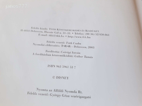 Malacka a hős Disney képregény mesekönyv !!