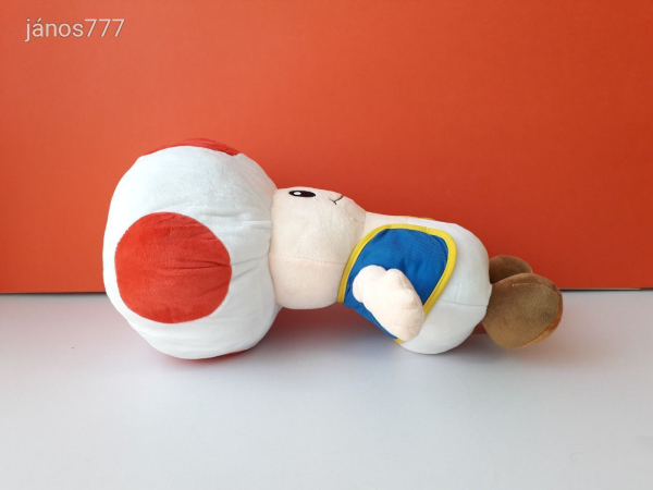 Eredeti Nintendo SUPER MARIO gomba Toad plüssfigura 45 cm-es plüss kabala figura !! EXTRA !!