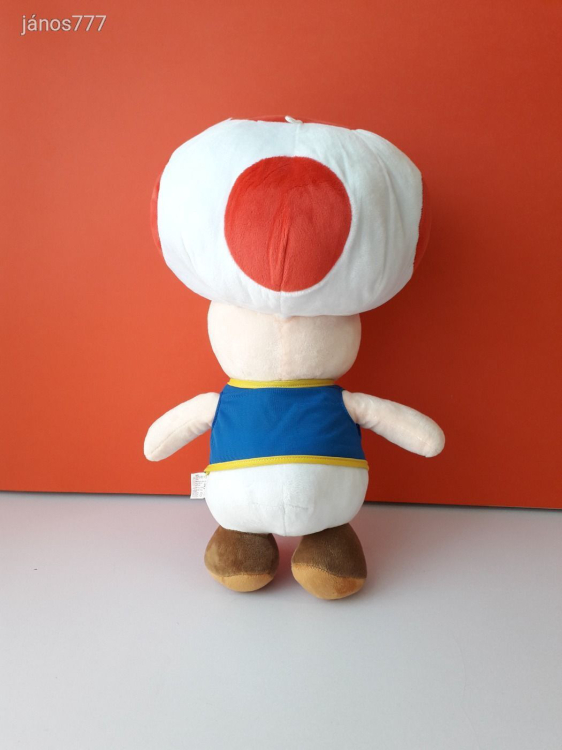 Eredeti Nintendo SUPER MARIO gomba Toad plüssfigura 45 cm-es plüss kabala figura !! EXTRA !!