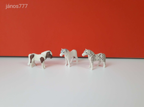 Eredeti Playmobil 3db póni ló állatfigura !!