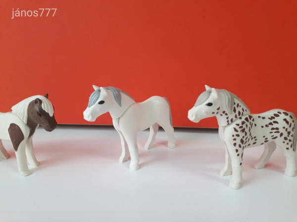Eredeti Playmobil 3db póni ló állatfigura !!
