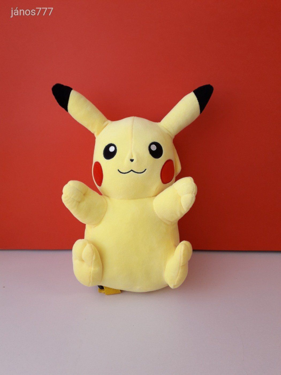 Eredeti Nintendo POKÉMON PIKACHU plüss HÁTIZSÁK kabala figura 35 cm-es Pokemon plüssfigura EXTRA