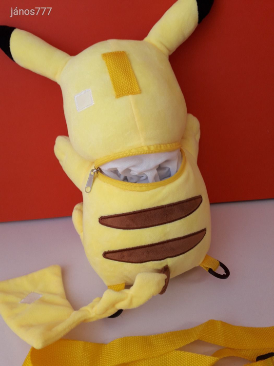 Eredeti Nintendo POKÉMON PIKACHU plüss HÁTIZSÁK kabala figura 35 cm-es Pokemon plüssfigura EXTRA
