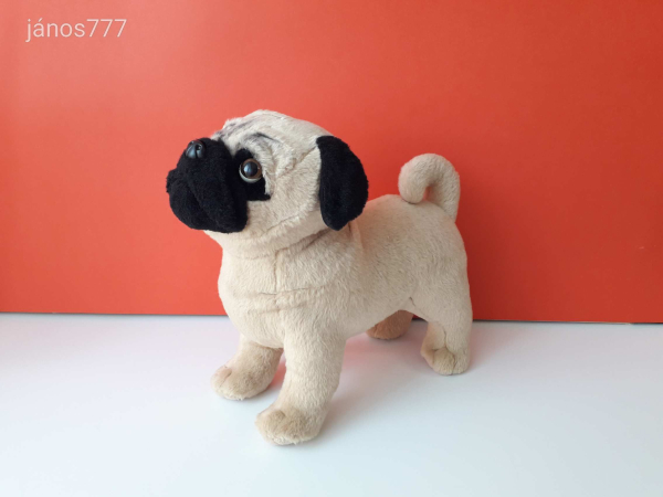 MOPSZ kutya plüss 31 cm-es kutyus !! Különleges kabala figura !!! EXTRA !! ÉLETHŰ