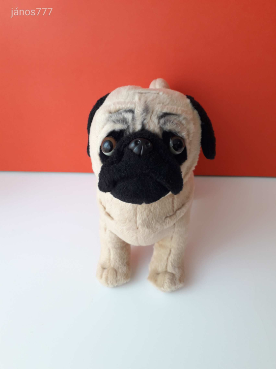 MOPSZ kutya plüss 31 cm-es kutyus !! Különleges kabala figura !!! EXTRA !! ÉLETHŰ