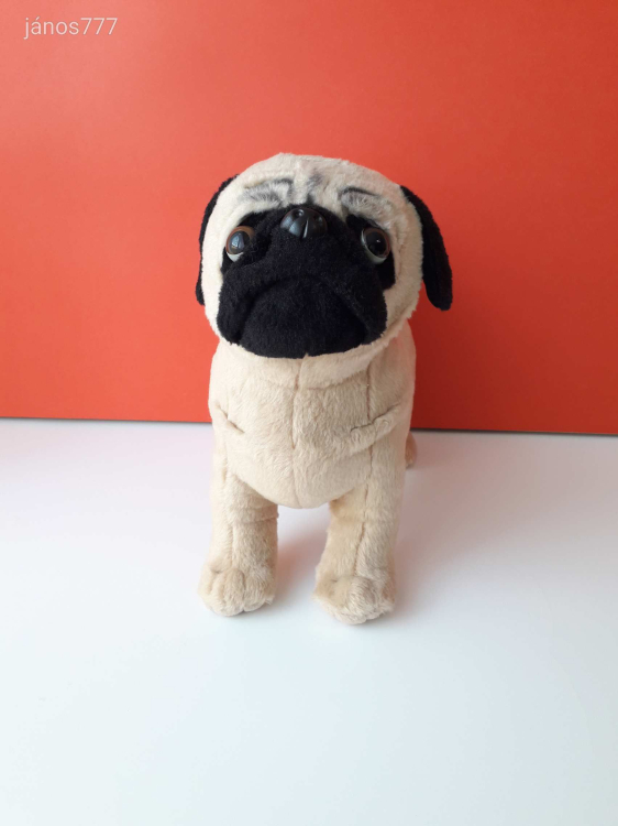 MOPSZ kutya plüss 31 cm-es kutyus !! Különleges kabala figura !!! EXTRA !! ÉLETHŰ