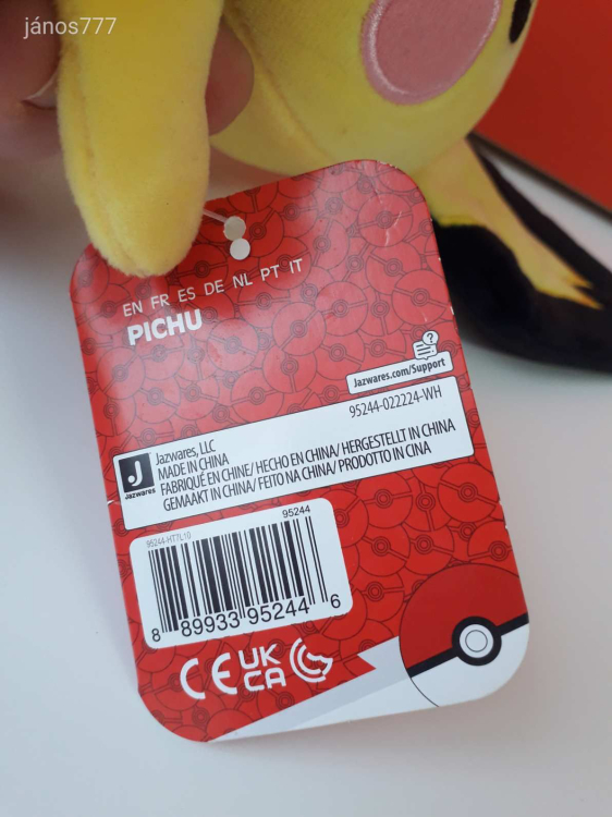 Eredeti Nintendo POKÉMON PICHU plüss kabala figura 24 cm-es Pokemon plüssfigura ! EXTRA