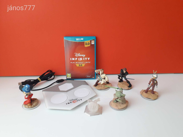 Eredeti Nintendo Wii U Infinity 3.0 konzol játék Star Wars és Mickey Mouse figurákkal + talppal !!
