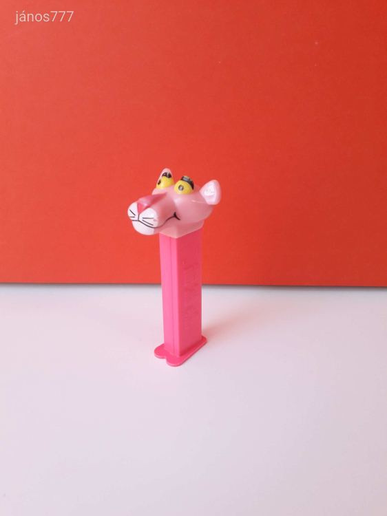 Eredeti PEZ cukorkatartó adagoló Rózsaszín Párduc ! 10,5cm