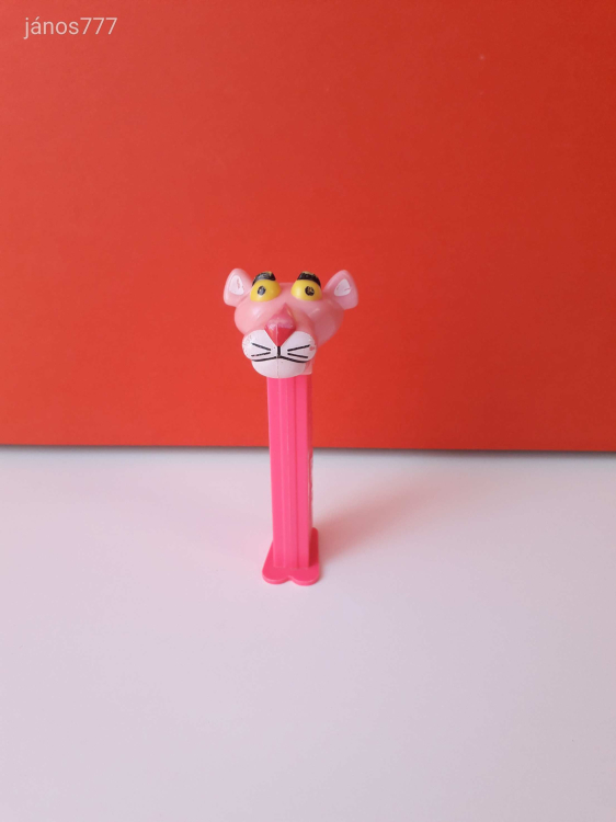 Eredeti PEZ cukorkatartó adagoló Rózsaszín Párduc ! 10,5cm