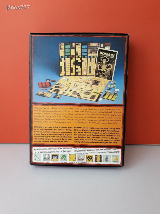 Eredeti Hobby Products 1991 DOMAIN társasjáték !! EXTRA RITKA !!! Fantasy játék !!