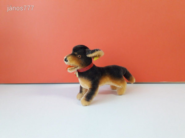 Eredeti STEIFF kutya plüss TACSKÓ 25 cm antik STEIFF Dachshund Dog kabala figura !! EXTRA !!