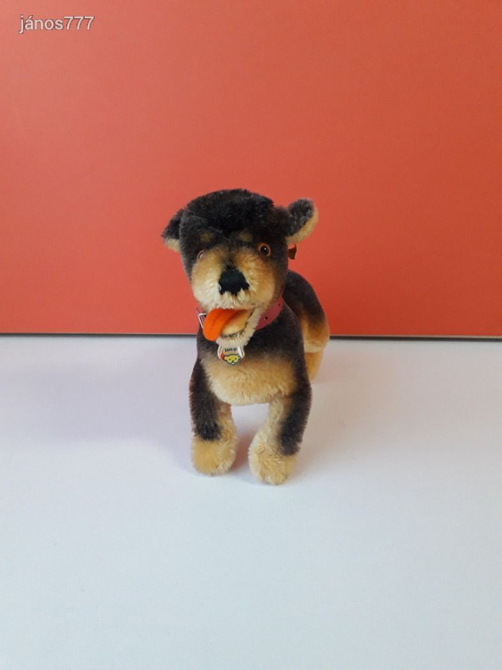 Eredeti STEIFF kutya plüss TACSKÓ 25 cm antik STEIFF Dachshund Dog kabala figura !! EXTRA !!