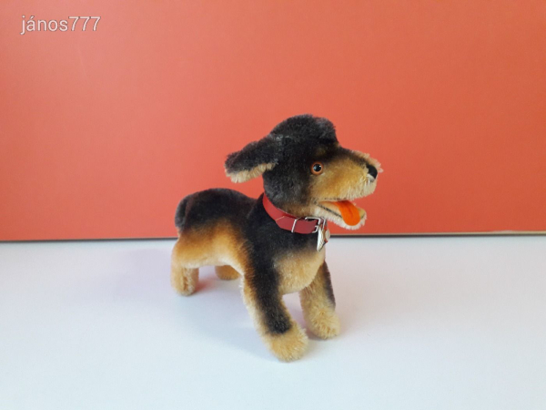 Eredeti STEIFF kutya plüss TACSKÓ 25 cm antik STEIFF Dachshund Dog kabala figura !! EXTRA !!