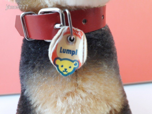 Eredeti STEIFF kutya plüss TACSKÓ 25 cm antik STEIFF Dachshund Dog kabala figura !! EXTRA !!