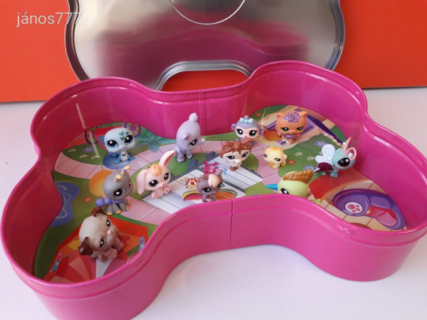 Eredeti Hasbro LPS Littlest Pet Shop Fém dobozos készlet 12db kisállattal ! EXTRA RITKA készlet !!