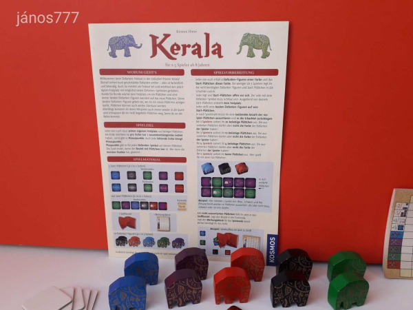 Eredeti Kosmos Kerala Der Weg der Elefanten Az elefántok útja társasjáték !!