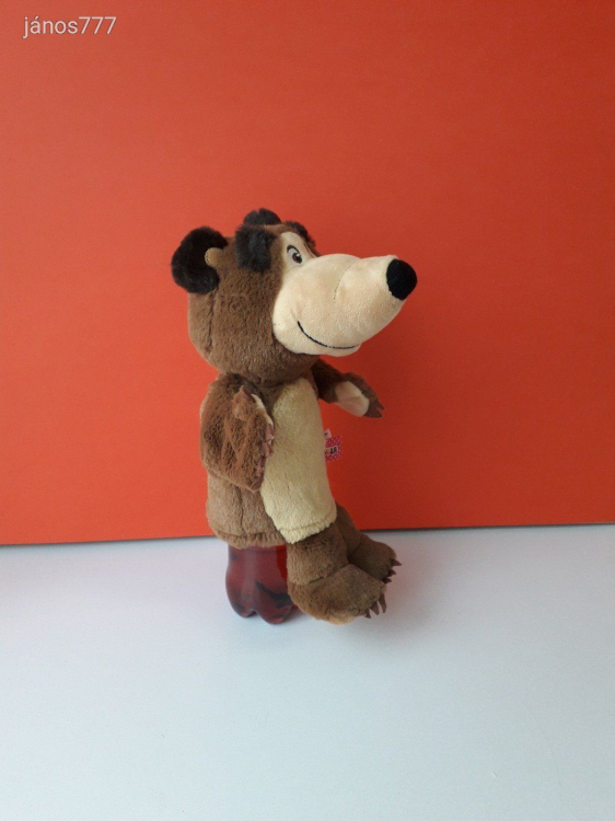 Eredeti Mása és a Medve mese MACI plüss figura 27 cm-es mackó BÁB ! Masha and the Bear !!